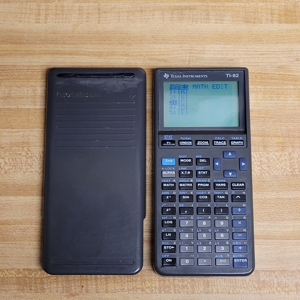 Texas Instruments TI-82 Graphing Calculator with Hard Case